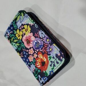 Julia Buxton RFID protection blue purple pink spring‎ florals card case wallet